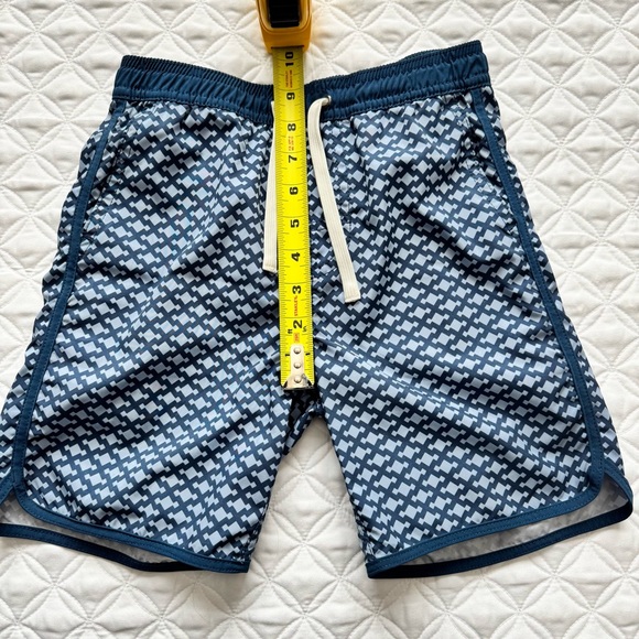 Fair Harbor Kids Anchor Trunk Mist Seaview Swim Trunks Blue White Size M - Picture 7 of 12